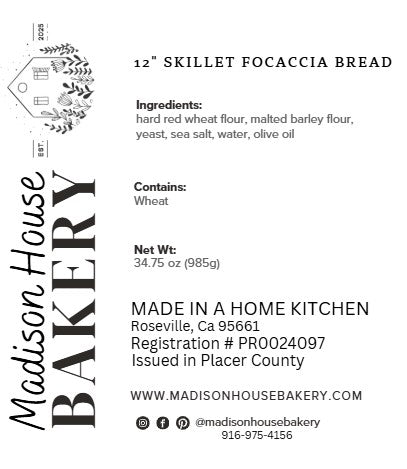 Classic 12" Skillet Focaccia