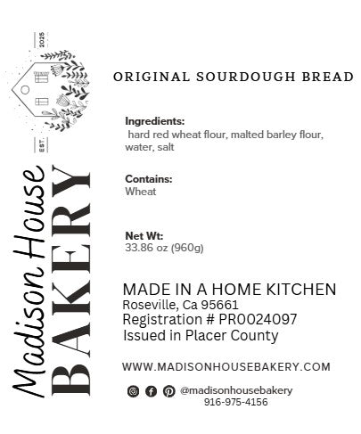 Original Sourdough Bread Loaf