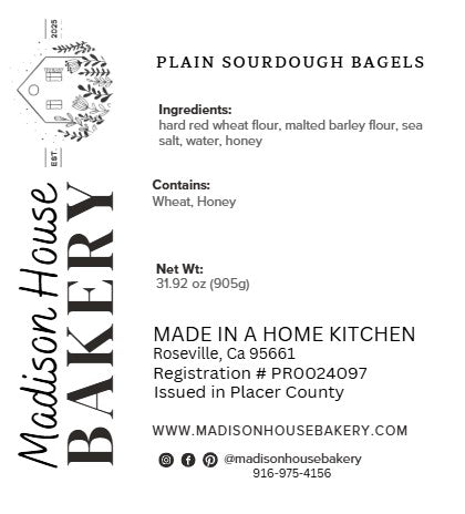 Half Dozen Sourdough Bagels