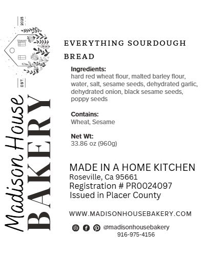 Everything Bagel Sourdough Bread Loaf